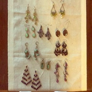 Set of 10 earrings